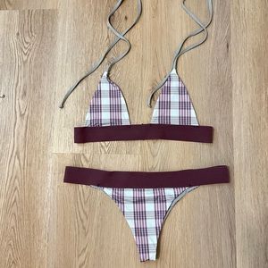 Frankie’s purple plaid bikini